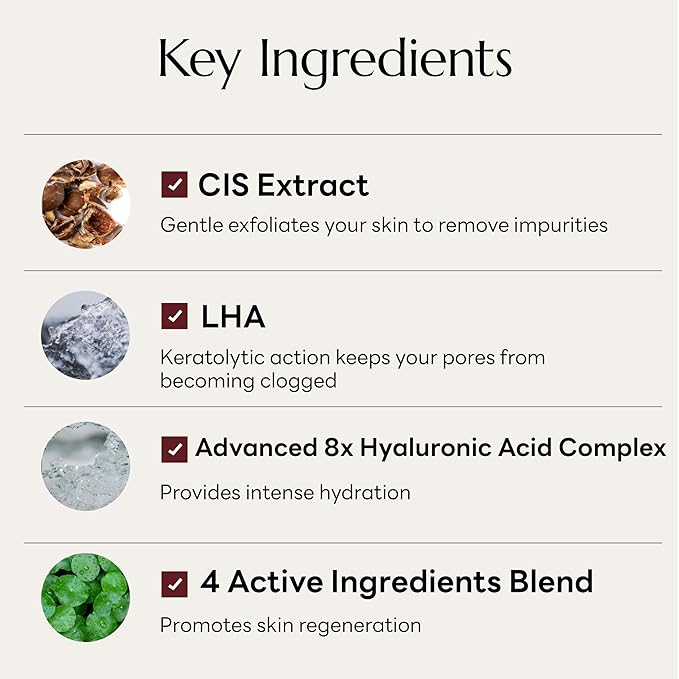 LHA CIS Gel Cleanser - Low pH Korean Facial Wash Skincare for Pore Shrinking, Face Moisturizing, Makeup, Whitehead & Blackhead Remover - 6.76 fl. oz-VeraVaultWomen