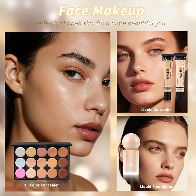Makeup Kit Makeup Set for Women Teens full Kit Makeup Kits for Teenagers Makeup Gift Sets for Teen Girls Women Christmas Girls Gifts Eyeshadow-VeraVaultWomen