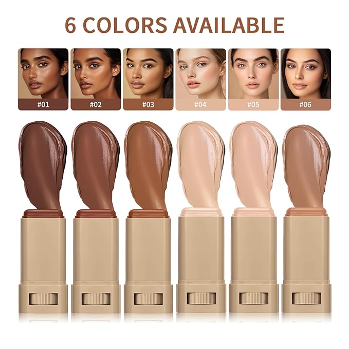 Beauty Balm Serum Boosted Skin Tint – Hydrating Tinted Moisturizer, Lightweight Solid Tinted Foundation Stick for Flawless, Sheer to Medium Coverage, Radiant & Dewy Finish, All-Day Wear (4#, 1)-VeraVaultWomen