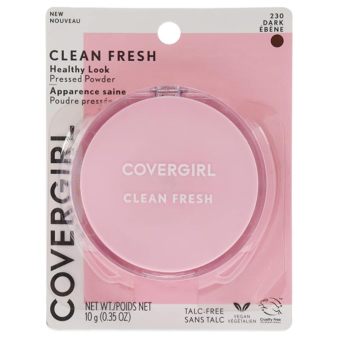 COVERGIRL Clean Fresh Pressed Powder, Dark, 0.35 Oz-VeraVaultWomen