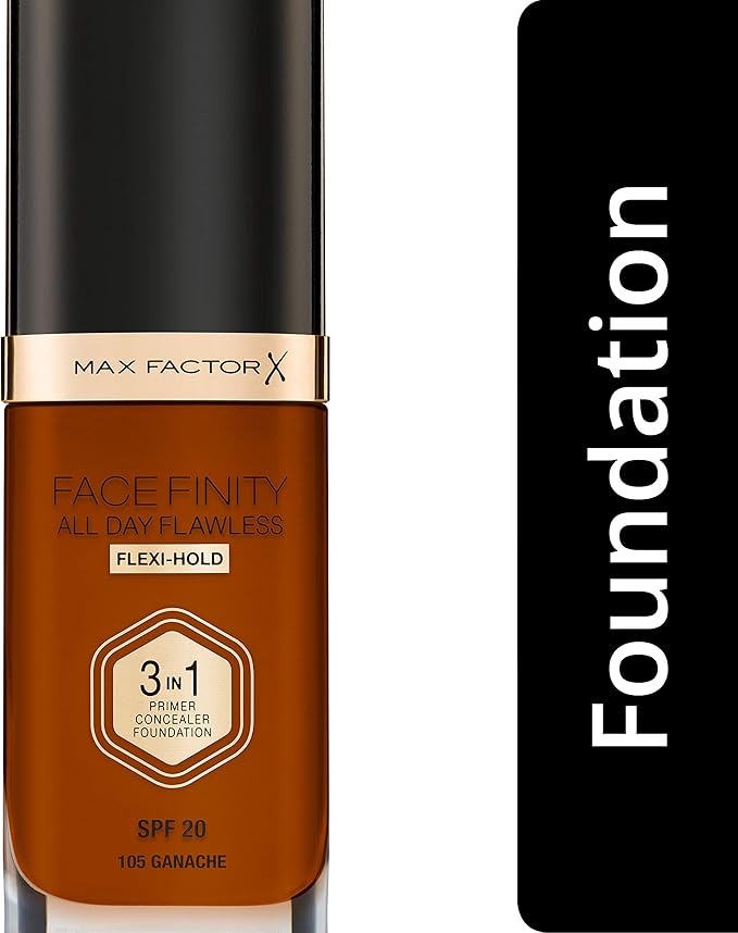 Max Factor Facefinity 3-in-1 All Day Flawless Foundation, SPF 20, Ganache, 30ml-VeraVaultWomen