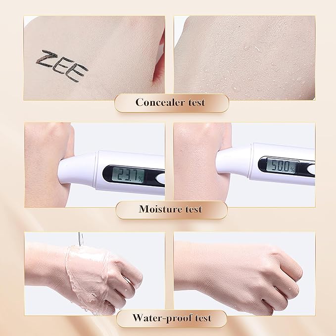 Mushroom Head Air Cushion CC Cream Foundation - Moisturizing & Long-Lasting BB Cream Concealer Makeup Base for All Skin Types, Brighten Long - Lasting Even Color Correcting Concealer (Medium Deep)-VeraVaultWomen