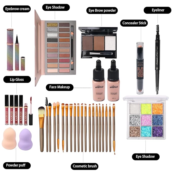Makeup Kit All-in-one Makeup Gift Set for Women Full Kit(20 colors set)-VeraVaultWomen