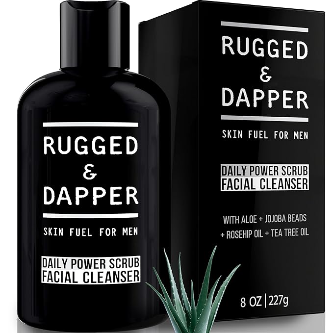Premium Daily Power Scrub | 8 oz | Exfoliating Mens Face Wash | Deep Cleans + Prevents Breakouts | Face Wash Men's | Natural Ingredients | Made in USA-VeraVaultWomen