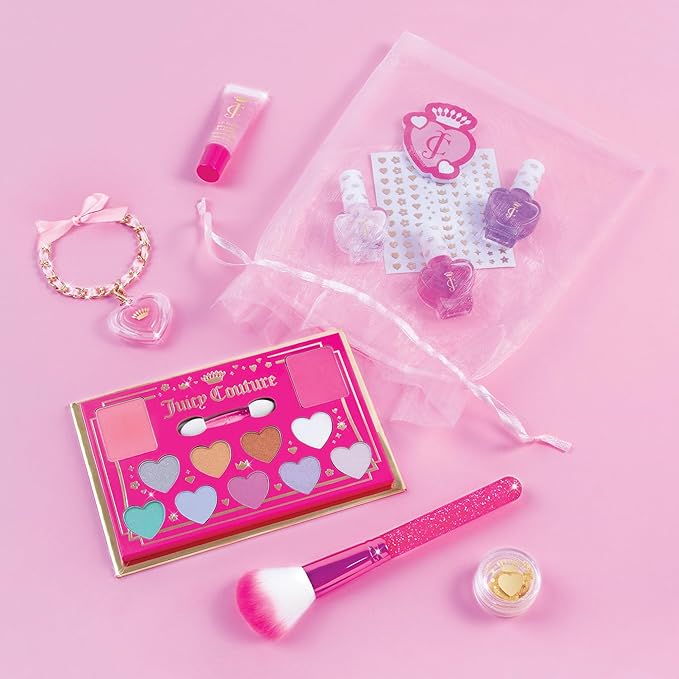 Make It Real: Juicy Couture Luxe Cosmetic Set - Lip Gloss Charm Bracelet, Nail Polish, Eyeshadow, Head to Toe Glam, Makeup Kit, Girls & Kids Ages 8+-VeraVaultWomen