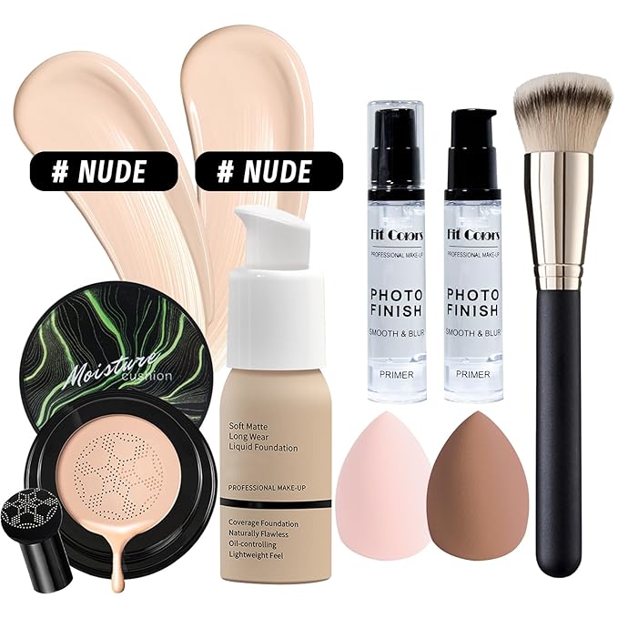 Makeup Kit, Makeup Set for Women, Makeup Present for Women Teen Girl, Eyeshadow Foundation CC Cream Face Primer, Makeup Brush Sponge, Lipstick, Eyebrow Soap Pencil Mascara Eyeliner Cosmetic bag-VeraVaultWomen