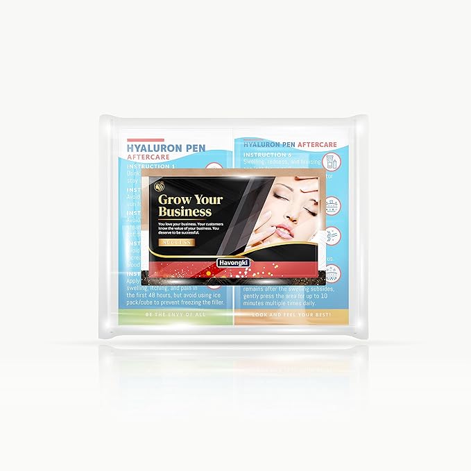 100 Pack - Premium Hyaluron Pen Lip Filler Aftercare Instructions Card 2 x 3.5" Accessories Supplies Kit Care - HP12A100_N-VeraVaultWomen
