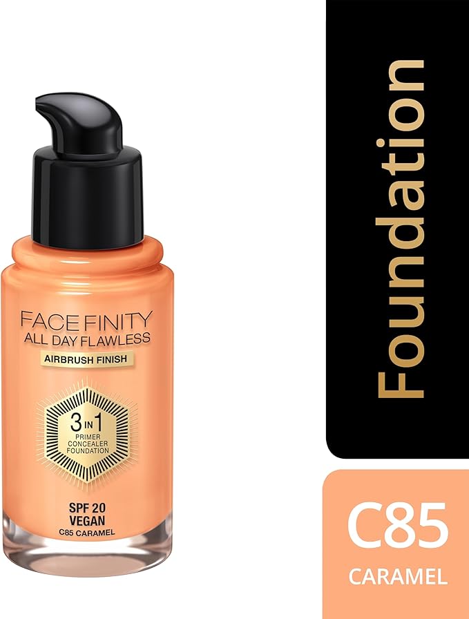Max Factor Facefinity All Day Flawless 3 In 1 Foundation SPF 20, No. 85 Caramel (81377984)-VeraVaultWomen