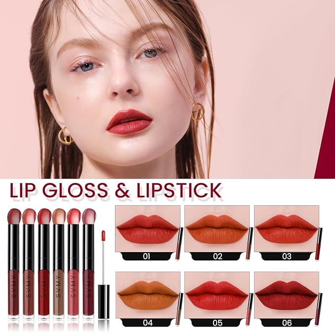Makeup Kit for Women Full Kit, Travel Makeup Kit, Makeup Gift Set for Teens Girls Beginners Professionals, Makeup Bundle Include 2 Matte & Glitter Eyeshadow Palettes, Lip Gloss Set-VeraVaultWomen