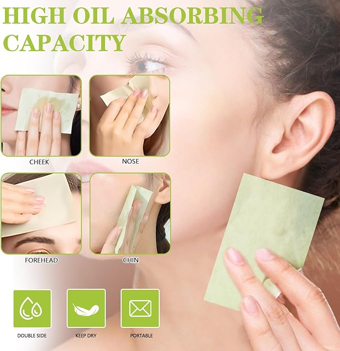 1000pcs Oil Blotting Sheets for Face, Blotting Paper for Oily Skin, Clean and Clear Oil Absorbing Sheets-VeraVaultWomen