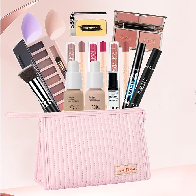 Makeup Kit - Makeup Set for Women - Full Kit Make Up Kits for Girls, Teens, Beginners, with Cosmetic Bag for Travel,Commute,Working-VeraVaultWomen