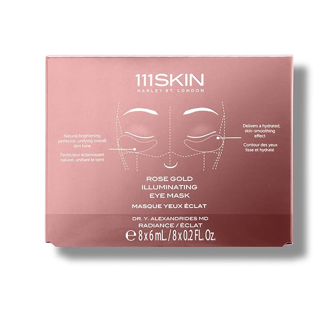 111SKIN Rose Gold Illuminating Eye Mask | Fragrance Free | Target Pigmentation | Illuminate Under-Eyes | Set of 8 (0.2 ounces each)-VeraVaultWomen