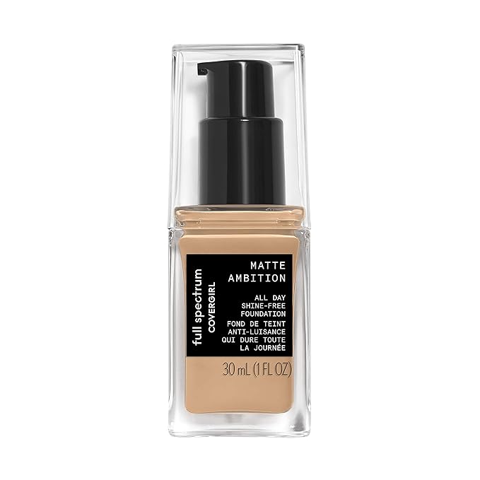 COVERGIRL Matte Ambition, All Day Foundation, Medium Cool 1, 1.01 Ounce-VeraVaultWomen