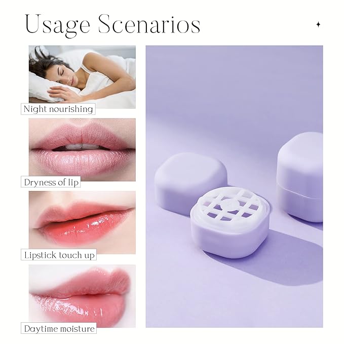 0.25 oz(7g) Empty Lip Balm Square Containers Tubes Lipstick 12 Pieces for Make Natural Lip Balm Lip Care - DIY & BPA FREE (Purple)-VeraVaultWomen