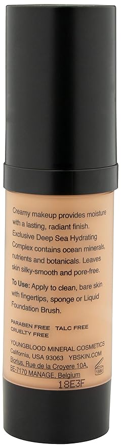 Youngblood Mineral Cosmetics Liquid Mineral Foundation, Golden Sun (Old Version) | Full Coverage Mineral Lightweight Makeup | Vegan, Cruelty Free, Paraben Free-VeraVaultWomen