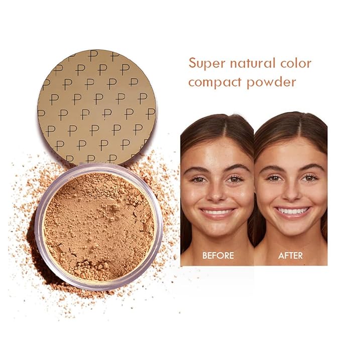 MAEPEOR Matte Setting Loose Powder 8 Colors Smooth and Lightweight Face Powder for Brightening and Setting Makeup with Face Puff (08 Snow)-VeraVaultWomen