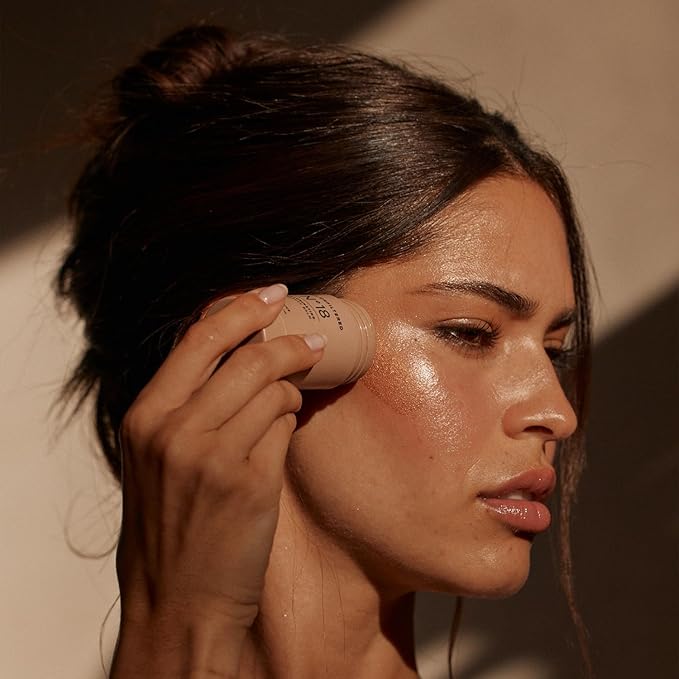 '+ Lux Unfiltered N°18 Illuminating Beauty Balm - Cream Bronzer Stick with Mango Butter - Buildable and Blendable Bronze Blush Stick - Vegan & Cruelty Free - Tropics (A Sheer Wash of Bronze)