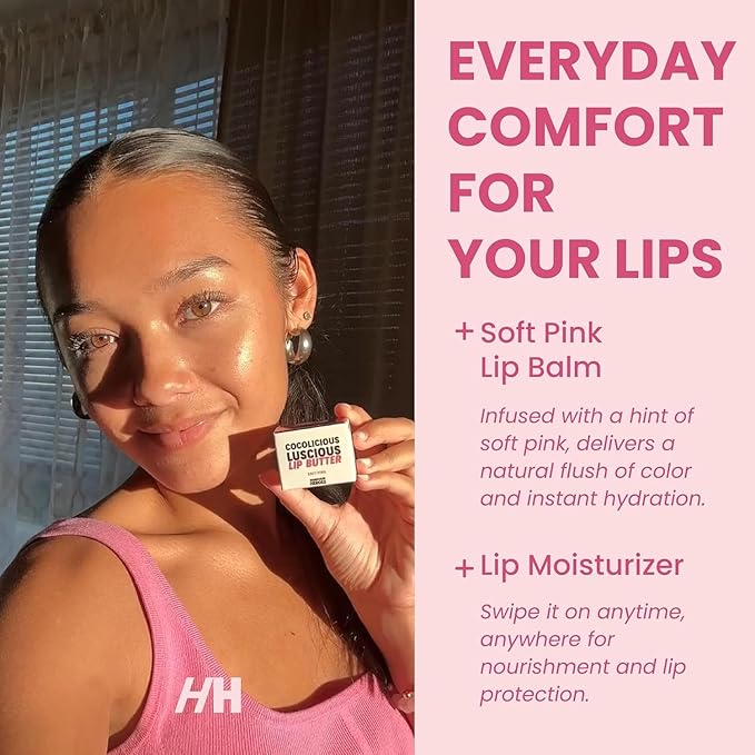 100% Natural Tinted Lip Butter Sleeping Lip Mask Clean Petroleum Free Lip Moisturizer and Conditioner for Dry Lips Intensive Lip Balm and Lip Therapy Skin Care with Mango butter (Light Pink)-VeraVaultWomen