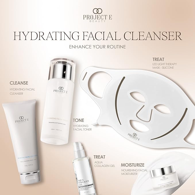 Project E Beauty Hydrating Facial Cleanser Gentle Cleansing | Removes Dirt, Oil & Makeup | Moisturizes & Hydrates | Brightens Complexion | Non-Foaming Formula | For All Skin Types | 125g-VeraVaultWomen