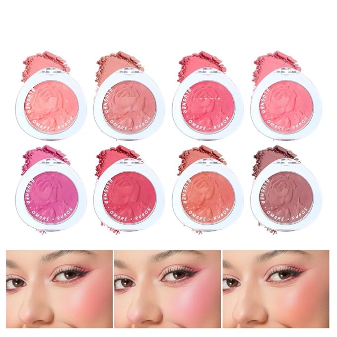 MAEPEOR Matte Face Blush 8 Colors Lightweight Natural Look Face Blush Long-Lasting and Highly Pigmented Powder Blush for Cheeks (Color 04)-VeraVaultWomen