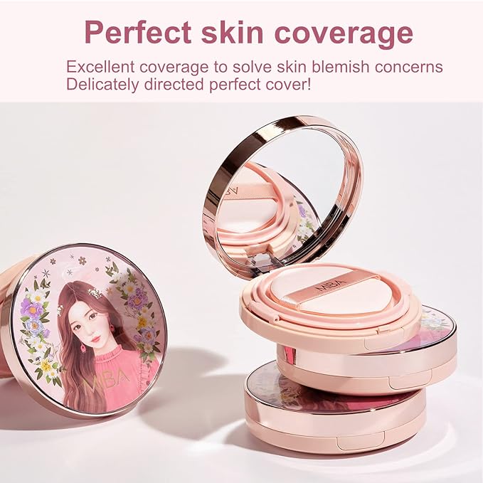 MIBA Ion Calcium Foundation Double Cushion RX 25 g / 0.88 oz Big Cushion SEASON 2 Long Lasting Effect for Dewy Skin. Skin moisturizing. Skin tightening relief. Fine coverage. Smooth adhesion (No 21)-VeraVaultWomen