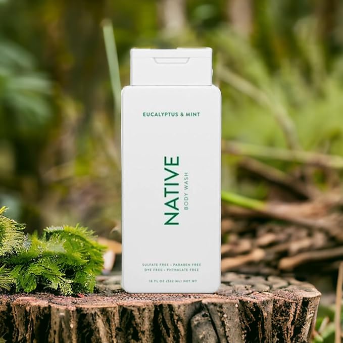Native Body Wash Contains Naturally Derived Ingredients | For Women & Men, Sulfate, Paraben, & Dye Free Leaving Skin Soft and Hydrated | Eucalyptus & Mint 18 oz - 2 Pk-VeraVaultWomen