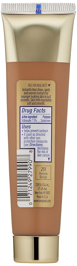 L'oreal Paris Visible Lift Blur Foundation, 211 Honey Beige, 1.3 Fluid Ounce-VeraVaultWomen