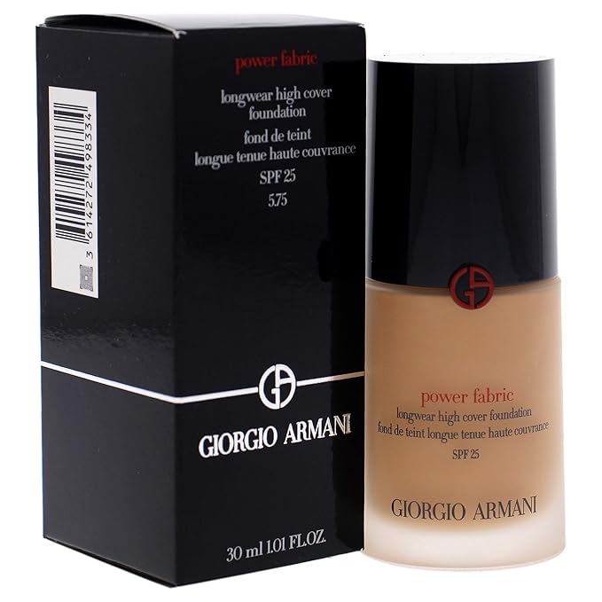 Giorgio Armani Power Fabric Longwear High Cover Foundation SPF 25 - 5.75 Women Foundation 1 oz-VeraVaultWomen
