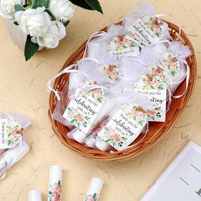 100 Pack Thank You Gifts Lip Balm Bulk Party Supplies Employee Appreciation Gifts for Guests Wedding Bridal Shower Bachelorette Gifts Baby Shower Favors for Coworkers Women Homeless Nurse-VeraVaultWomen