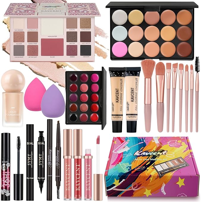 Makeup Kit Makeup Set for Women Teens full Kit Makeup Kits for Teenagers Makeup Gift Sets for Teen Girls Women Christmas Girls Gifts Eyeshadow-VeraVaultWomen