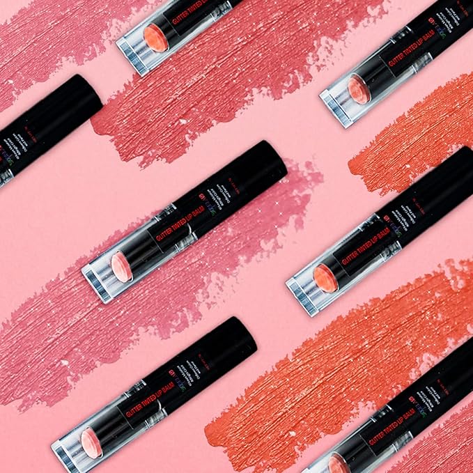 10 Pack Tinted Lip Balm With Glitter Powder Tinted Chapstick - Moisturizing, Soothing, and Repairing Dry and Chapped Lips-VeraVaultWomen