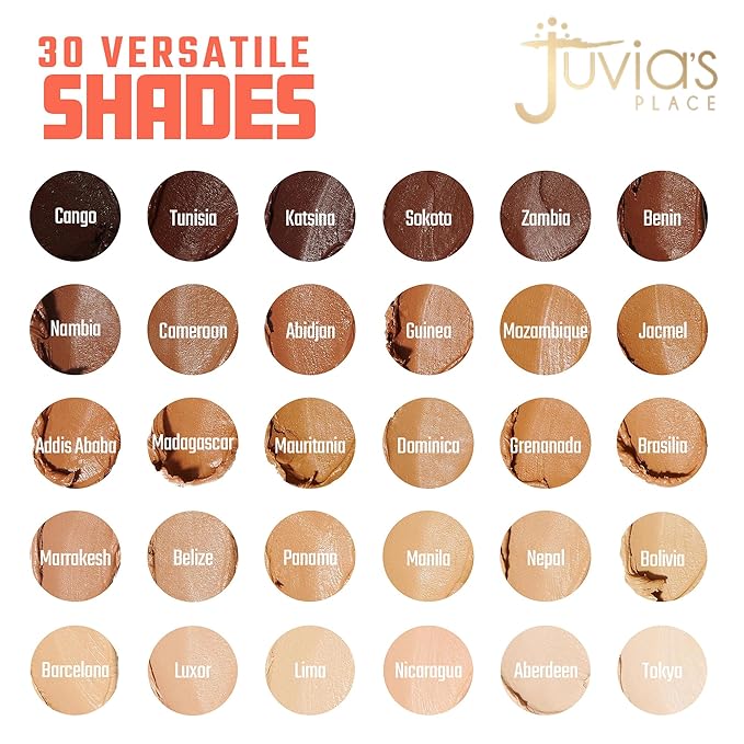 Juvia's Place Shade Stick Foundation, Concealer, Contour, Belize, Medium w/Neutral Undertone, .34 oz-VeraVaultWomen