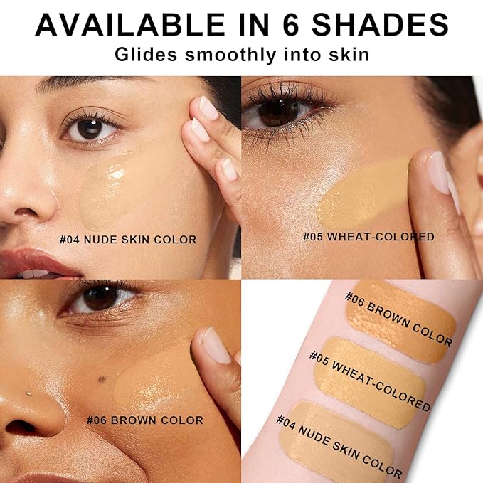 Mushroom Head Air Cushion CC Cream Foundation BB Cream Foundation Makeup Moisturizing CC Cream Liquid Foundation,Concealer Lasting Makeup Foundation Even Skin Tone Makeup Base Primer (#04 Nude)-VeraVaultWomen
