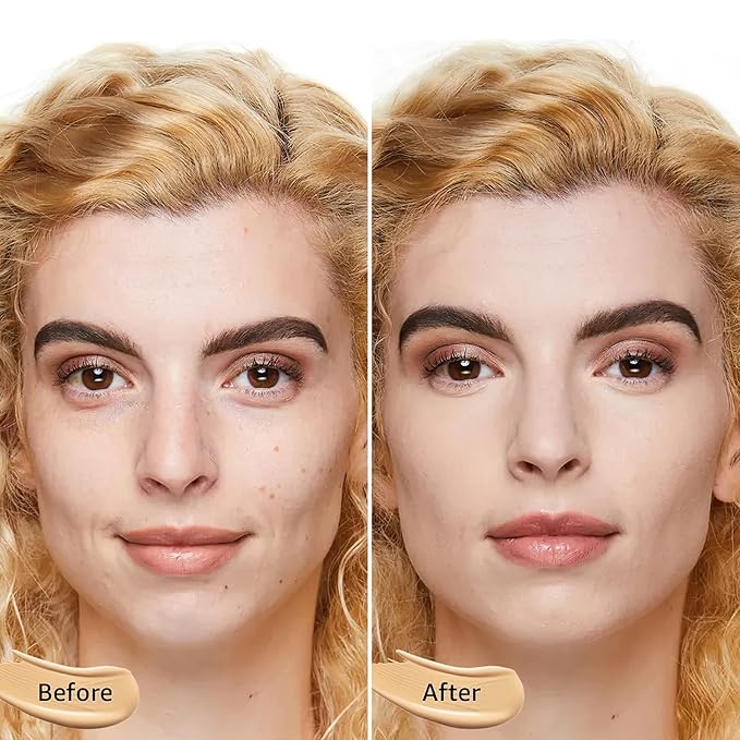 Mushroom Head Air Cushion CC Cream Foundation - Moisturizing & Long-Lasting BB Cream Concealer Makeup Base for All Skin Types, Brighten Long - Lasting Even Color Correcting Concealer (Ivory)-VeraVaultWomen