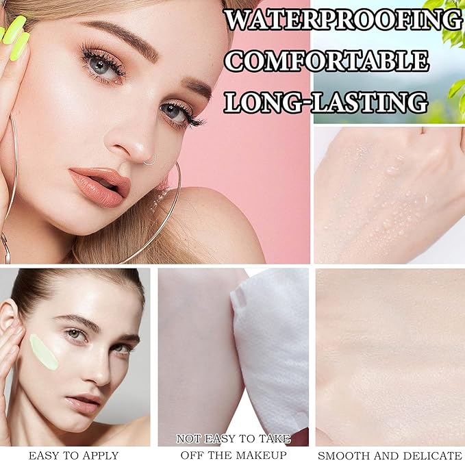 1 Pcs One Step Color Corrector,Natural Isolation Cream,Face Primer Makeup Tricolor Moisturizer,Oil Control & Moisturizing Skin Tone Correcting Primer Concealer Foundation Set B-VeraVaultWomen