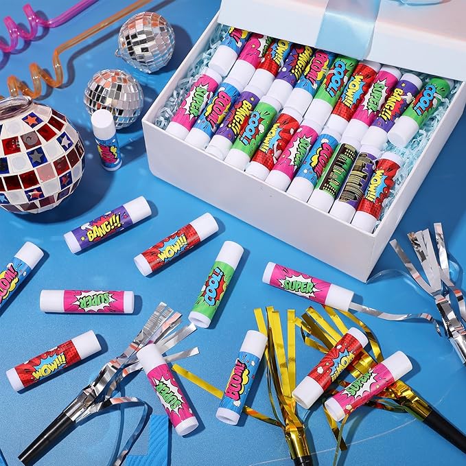 100 Pcs Hero Party Favors Lip Balms Bulk for Kids Birthday Party Moisturizing Lip Balm for Hero Themed Celebration Gifts Lip Care Products for Classroom Rewards Favor Party Supplies-VeraVaultWomen