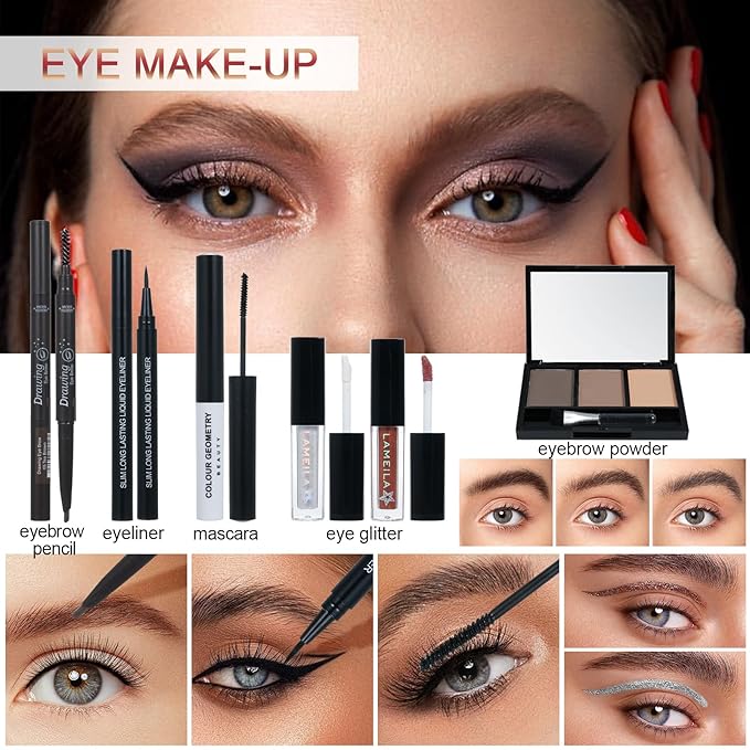 Makeup Kit for Women Full Kit, TooAemiS Professional Makeup Kit for Teens or Adult, All in One Makeup Sets Include Eyeshadow Palette Lipstick Concealer Foundation Mascara Loose Powder Etc-VeraVaultWomen