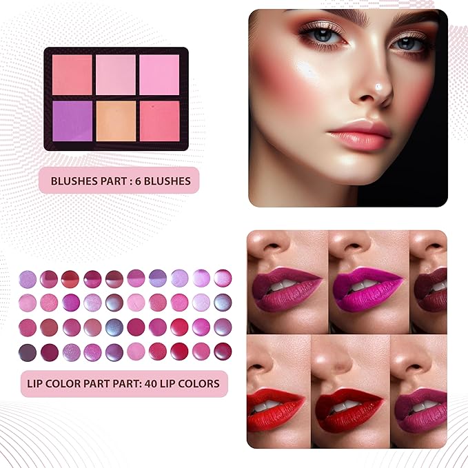 Makeup Kit for Women - 190-in-1 - Professional Makeup Pallets, makeup kit Includes Eyeshadows, Blushes, Makeup Brushes & More For a Full Makeup Look-VeraVaultWomen