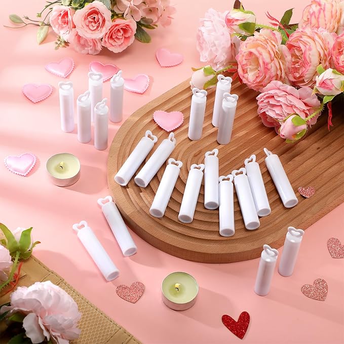 100 Pcs Lip Balm Bulk Heart Shape Lip Balm Jasmine Scented Beeswax Lip Balm Moisturizing Lip Balm Add Your Own Labels for Teacher Baby Shower Coworkers Friend Gift-VeraVaultWomen