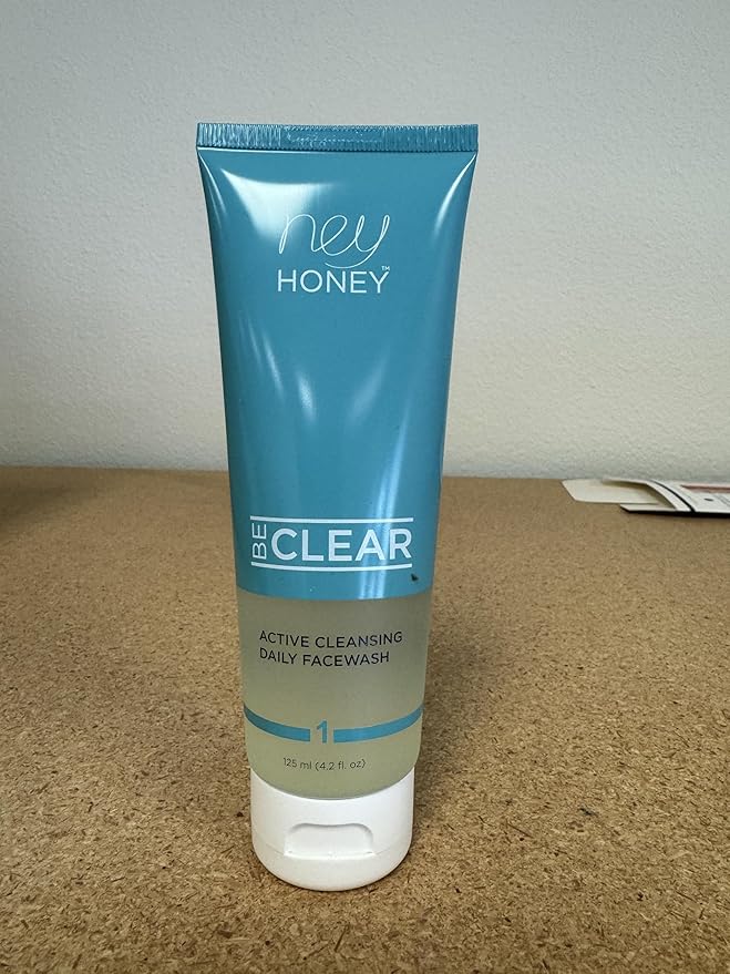 Hey Honey Skincare Be Clear Acne Routine | Daily Active Cleansing Face Wash | Youth & Young Adults, Blemishes Prone | Propolis & Gentle Exfoliating Acids | Fast & Long Lasting Oil Control | 5 fl oz-VeraVaultWomen