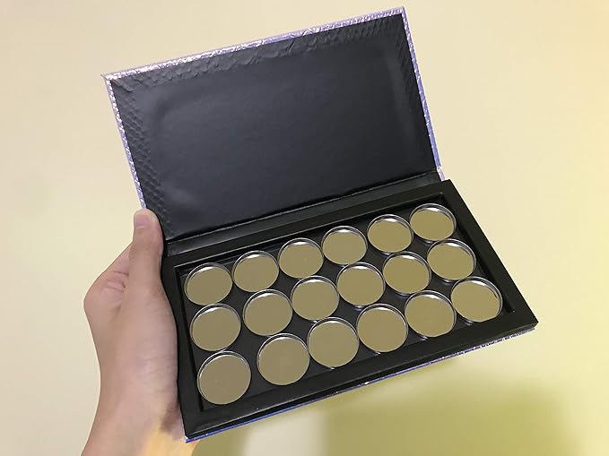Magik Empty Mermaid Magnetic Makeup Eyeshadow Palette DIY Cosmetic Case with Free Pans (Large with 18 Pans)-VeraVaultWomen