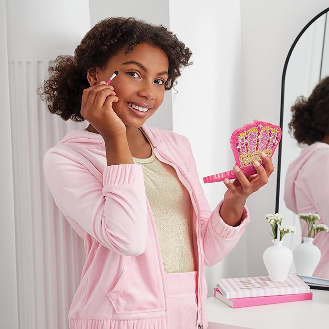 Make It Real: Juicy Couture Bejeweled Beauty Cosmetic Compact - Glam for Eyes, Lips & Face, Crown Shaped Makeup Case, Girls & Kids Ages 6+-VeraVaultWomen