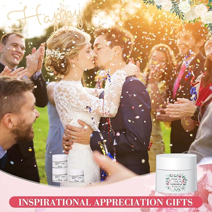 12 Pcs Thank You Lip Sleeping Mask Bulk Bridal Shower Gifts for Guests Thank You for Celebrating with Us Lip Mask Moisturize Nourish for Wedding Bridal Shower Favor Christmas Gift(Floral)-VeraVaultWomen