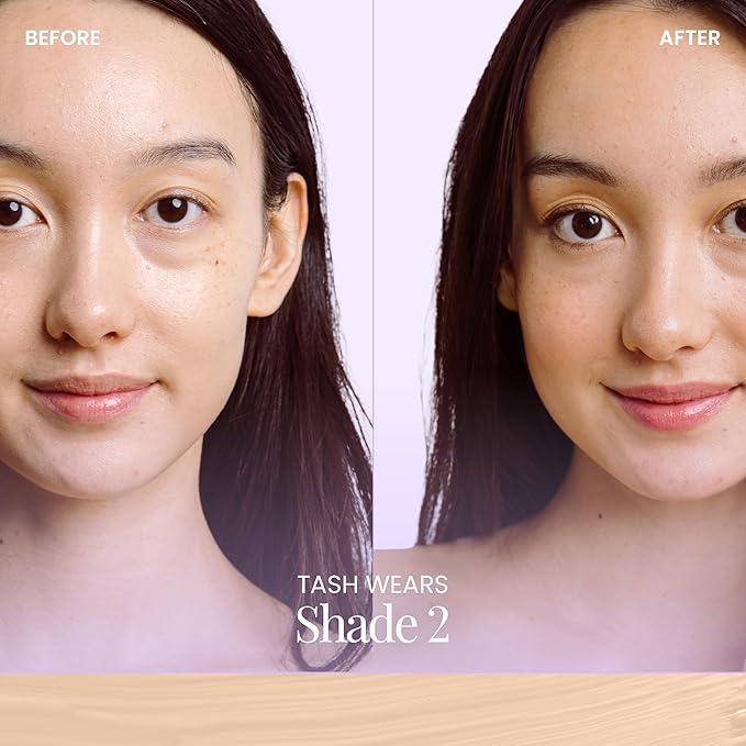 Naked Sundays BeautyScreen™ SPF 50 Mineral Peptide Foundation Tint – 2-in-1 Skin Tint & Mineral Sunscreen | Radiant, Buildable Coverage, Acne-Safe, Infused with Peptides (2 Fair Sand, 1.01 oz)-VeraVaultWomen