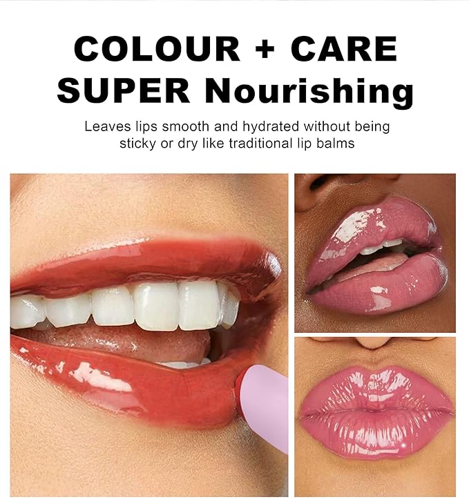 MAEPEOR Nourishing Lip Balm 8 Colors Smooth Moisturizing Lip Glow Gloss Non-Sticky and Long-lasting Hydrating Jelly Lip Balm for Women and Girls (Color 05)-VeraVaultWomen