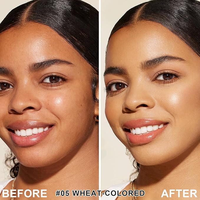 Mushroom Head Air Cushion CC Cream BB Cream Foundation Makeup Moisturizing CC Cream Liquid Foundation, Concealer Lasting Makeup Foundation Even Skin Tone Makeup Base Primer (#05 Wheat)-VeraVaultWomen