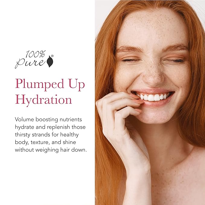 100% PURE Kelp & Mint Volumizing Shampoo Purifying Hydration & Deep Detox - Botanical Body Boost for Dry, Damaged Thinning Hair, Promotes Healthy Growth for Women & Men - Sulfate Free - 8 Fl Oz-VeraVaultWomen