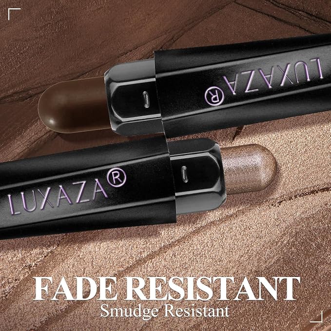 10PCS Eyeshadow Stick,Shimmer And Matte Brown Metallic Cream Eyeshadow Pencil Crayon with Smudge-proof & Waterproof,Eye Brightener Stick-VeraVaultWomen