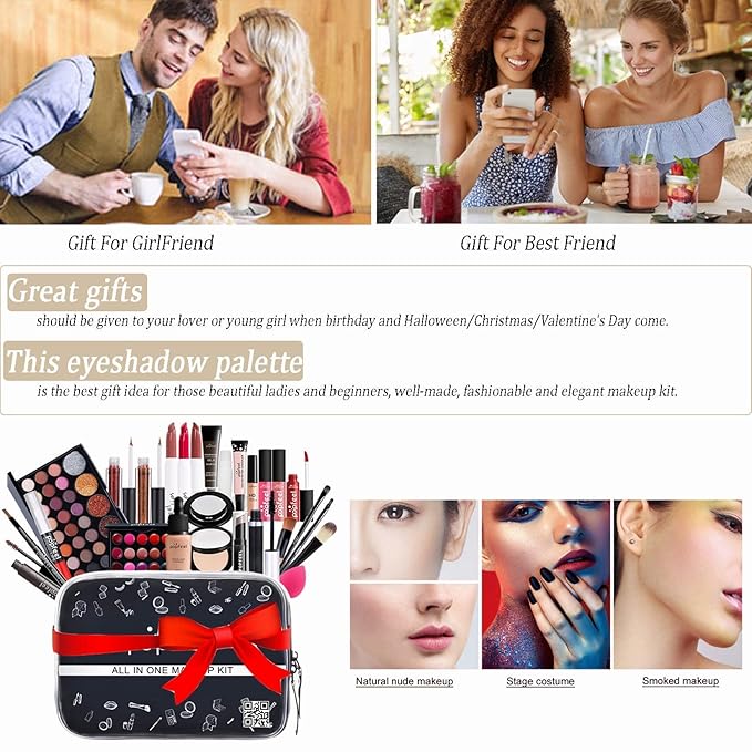 Makeup Kit for Women Full Kit, 26PCS Multi-Purpose Makeup Kit All-in-One Makeup Gift Set Makeup Essential Starter Kit, Compact and Lightweight Design for Girls, Women-VeraVaultWomen