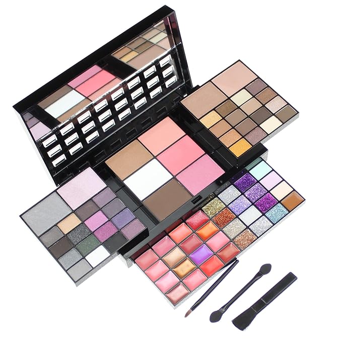 Makeup Kit for Women Full Kit Eyeshadow Facial Blusher Eyebrow Powder Face Concealer Powder Eyeliner Pencil Ultimate Color Combination 74 Colors Makeup Set Combination Palette-VeraVaultWomen
